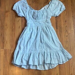 Sincerely Jules Sky Blue Textured Dress